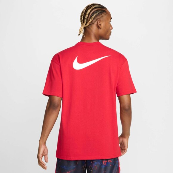 Nike Men's Max90 Basketball Oversized T-Shirt Red 100% Cotton Size S - Picture 2 of 9